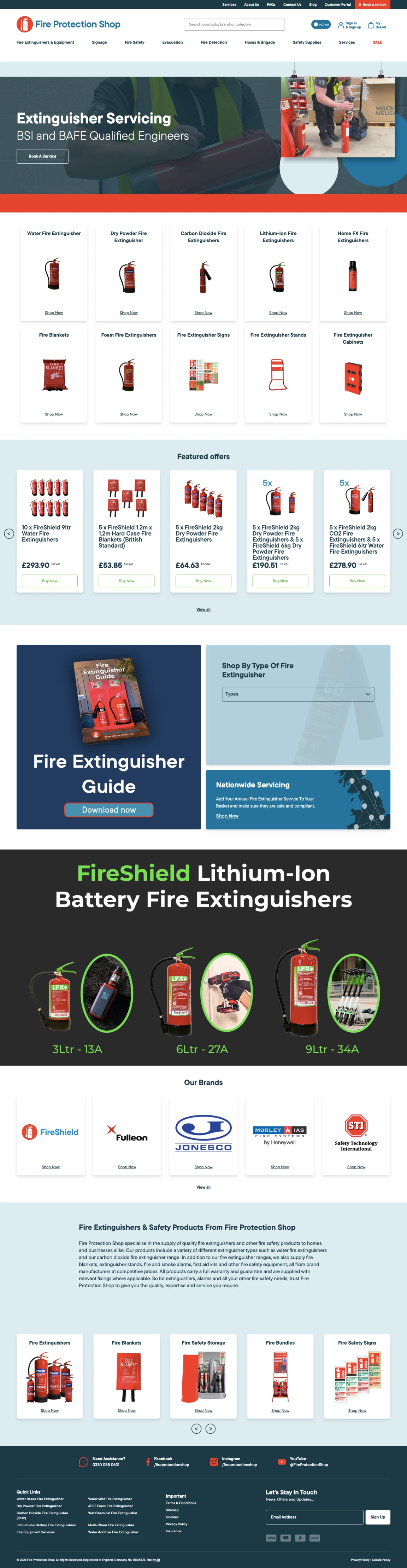 Screenshot of Fire Protection Shop