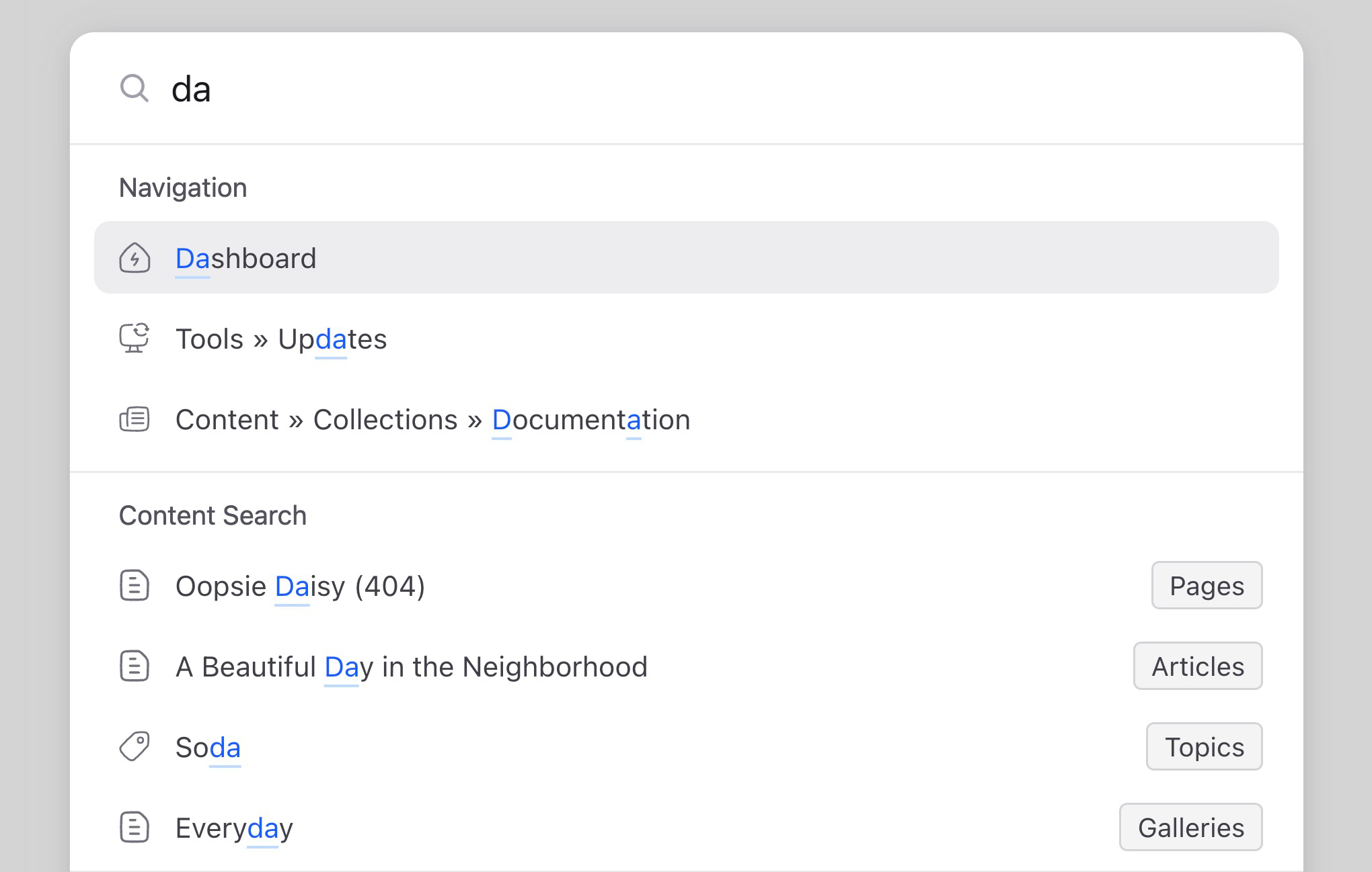 Statamic Command Palette