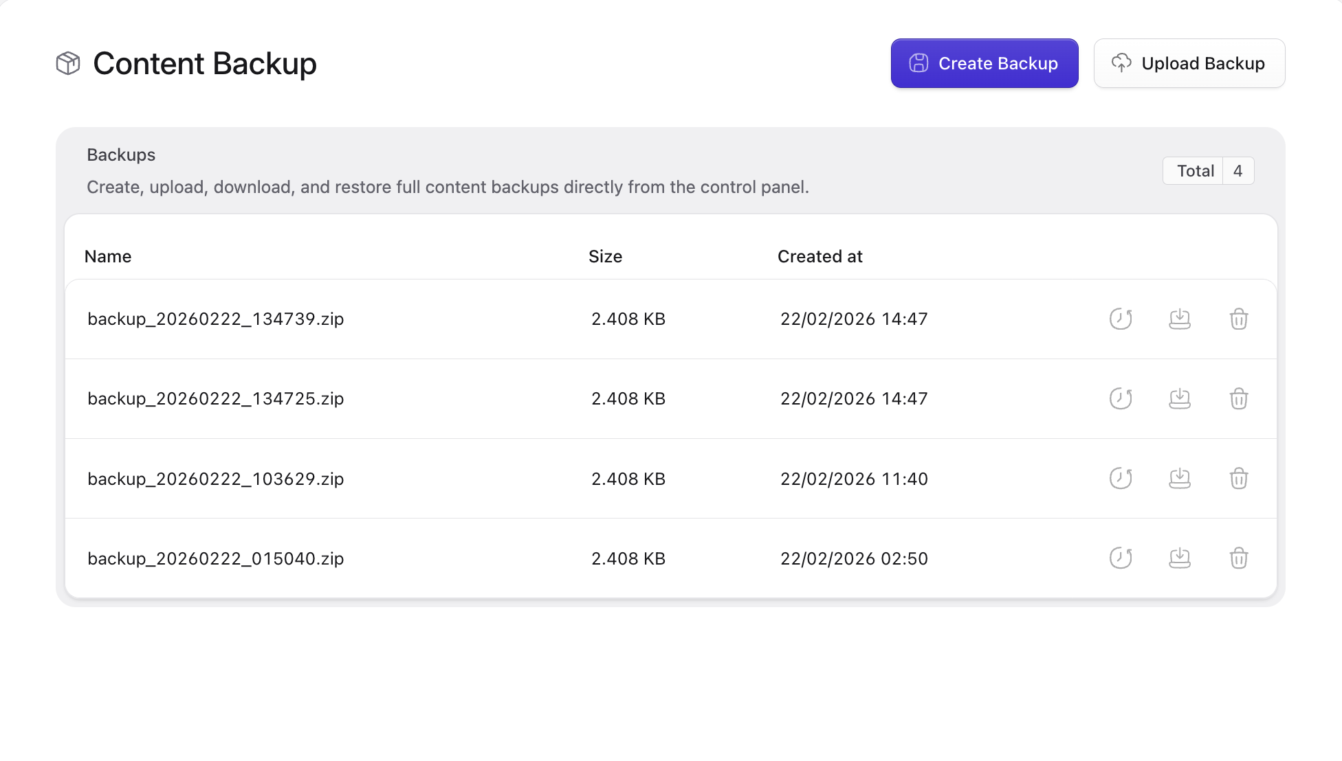 Statamic Content Backup Thumbnail